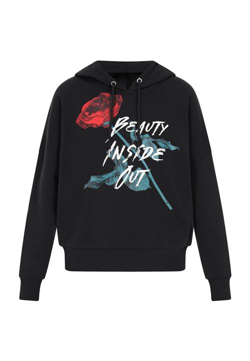myMo ROCKS Sweatshirt 'Comfy'  smaragd / gammelrosa / rød / sort / hvid