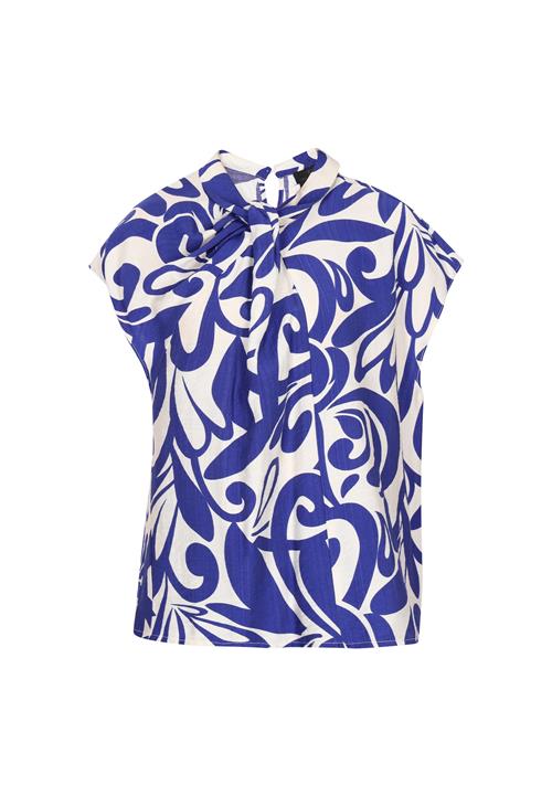 DreiMaster Klassik Bluse 'Classic Look'  ensian / hvid