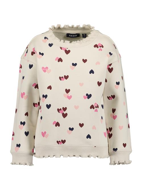 BLUE SEVEN Sweatshirt  creme / navy / gammelrosa / kirsebærsrød