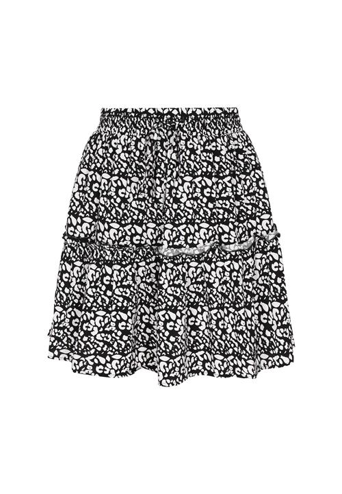 swirly Nederdel 'Back To School'  sort / hvid