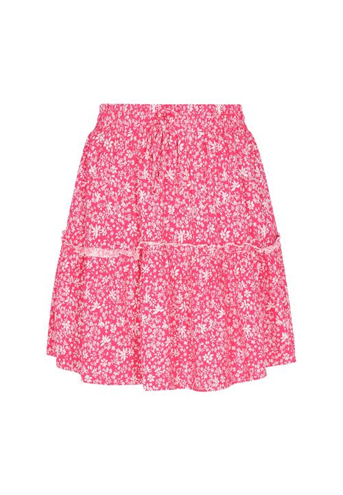 swirly Nederdel 'Back To School'  pink / hvid
