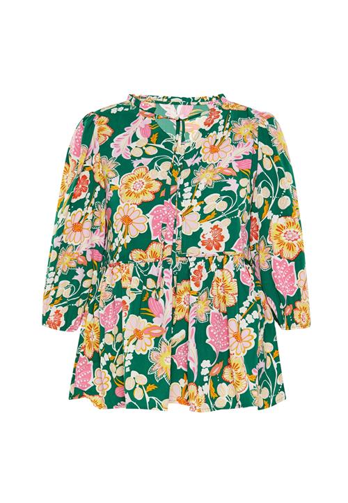 FELIPA Bluse 'Fashion Look'  lysebeige / grøn / mørkeorange / pink