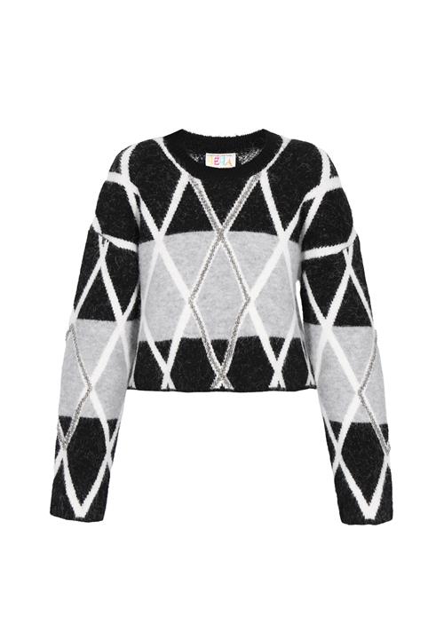 Se IZIA Pullover  grå / sort / hvid ved About You