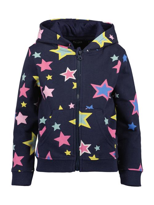 Se BLUE SEVEN Sweatjakke  blå / ultramarinblå / gul / pink ved About You