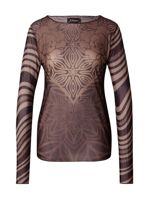 Grace Shirts  choko / taupe