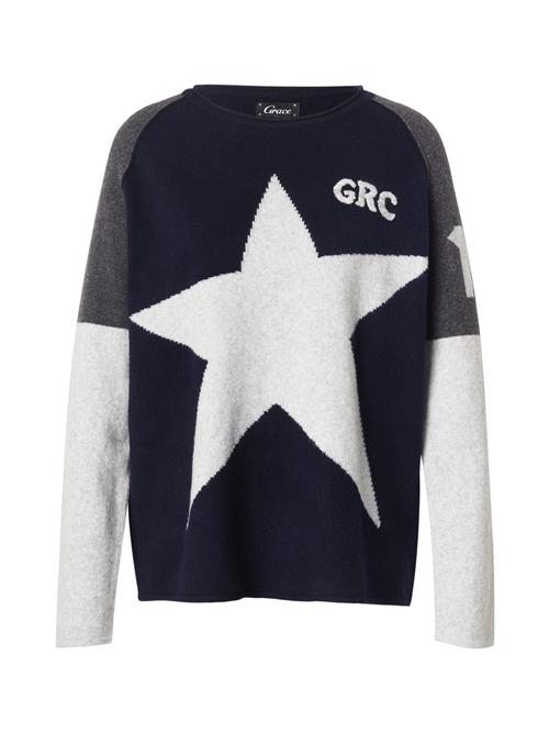 Grace Pullover  mørkeblå / mørkegrå / hvid