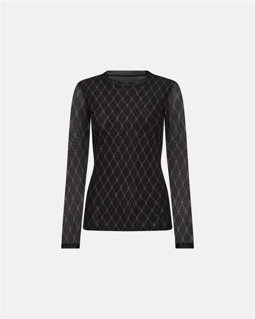 Bluse "Mesh" | Polyester | Sort