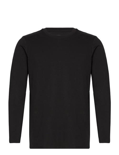 Men's O-Neck L/S T-Shirt, Cotton/Stretch NORVIG Black