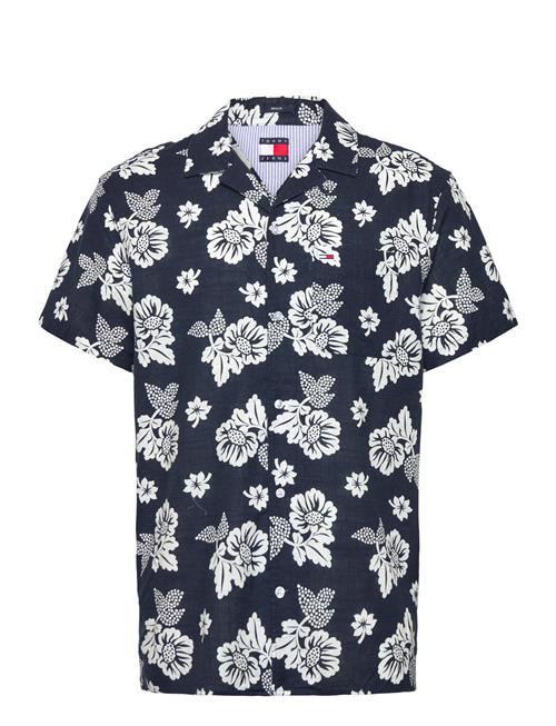 Tjm Reg Slub Aop Ss Shirt Ext Tommy Jeans Navy