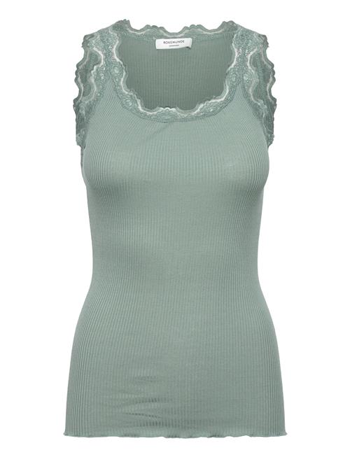 Rwbabette Sl U-Neck Long Lace Top Rosemunde Green