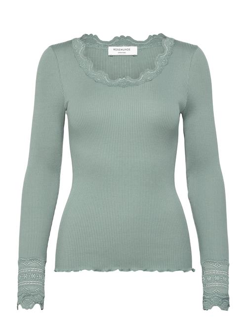 Rwbenita Ls O-Neck Lace T-Shirt Rosemunde Green