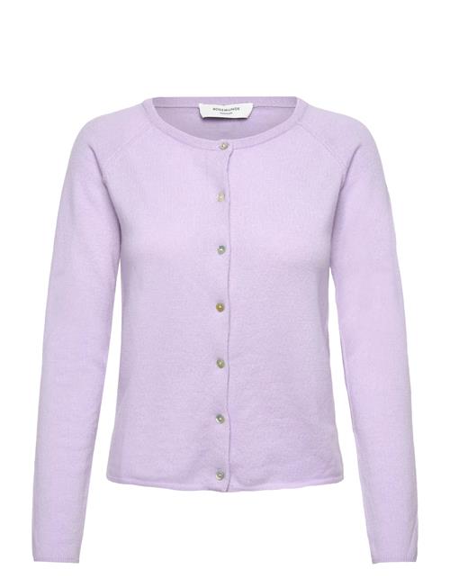 Rwlaica Cashmere Ls O-Neck Raglan C Rosemunde Purple