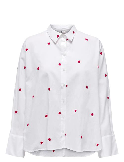 Onlnew Lina Grace Ls Emb Shirt Noos Wvn ONLY White
