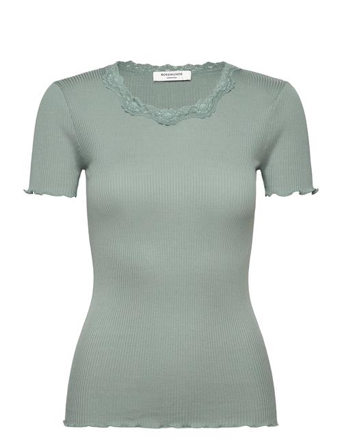 Rwbeatha Ss Regular O-Neck Lace T-S Rosemunde Green