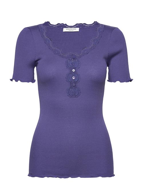 Rwbeatha Ss Regular W Button T-Shir Rosemunde Purple