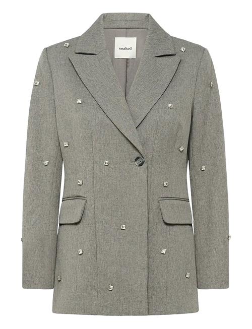 Sllilu Corinne Fitted Blazer Soaked In Luxury Grey