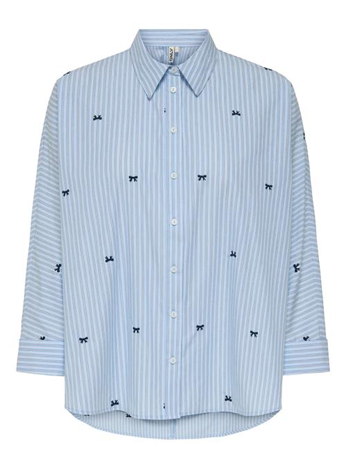 Onlzeidi Grace Ls Bow Emb Shirt Wvn ONLY Blue