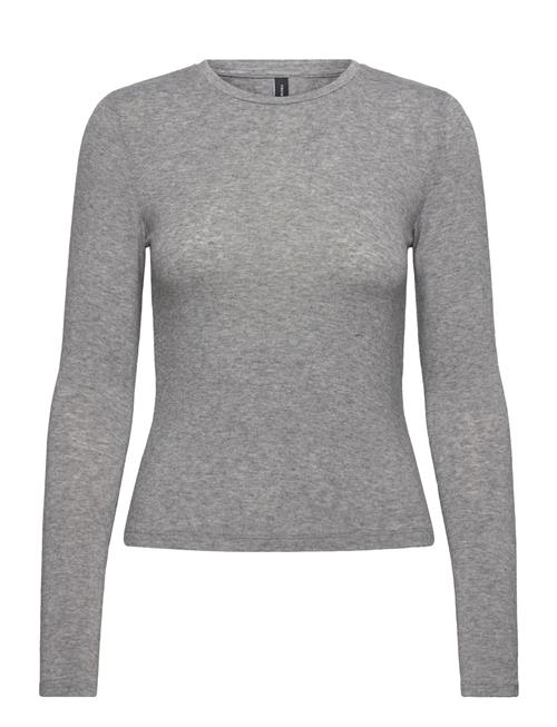 Vmannie Ls O-Neck Top Jrs Noos Vero Moda Grey