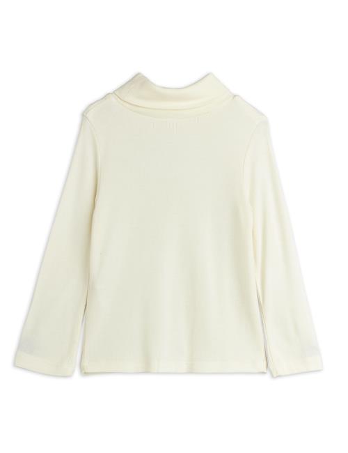Mini Rodini Modal Rib Rullekrave Offwhite  Offwhite 80/86 cm  Hvid  80/86 cm  Unisex