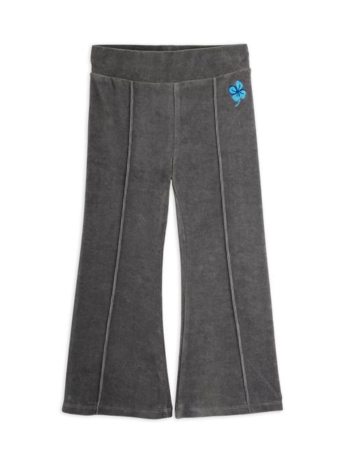 Mini Rodini Clover Flossede Bukser I Emb-velour  Grey 92/98 cm  Grå  92/98 cm  kvinde