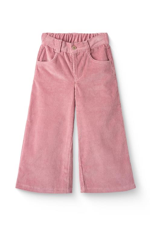 Copenhagen Colors Corduroy Pant W. Wide Leg & Emb. At Backside Pocket Rose Rose 110 cm  Lyserød  110 cm  kvinde