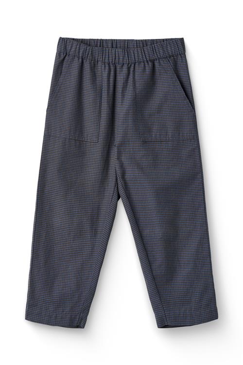 Copenhagen Colors GOTS Tjek Bukser Brown Blue Check  Brown Blue Check 116 cm  Brun  116 cm  mand