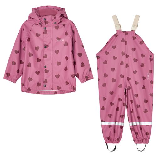 Kuling San Marino Uforet Regnsæt Mauve Hearts  86/92 cm  Lilla  86/92 cm  Unisex