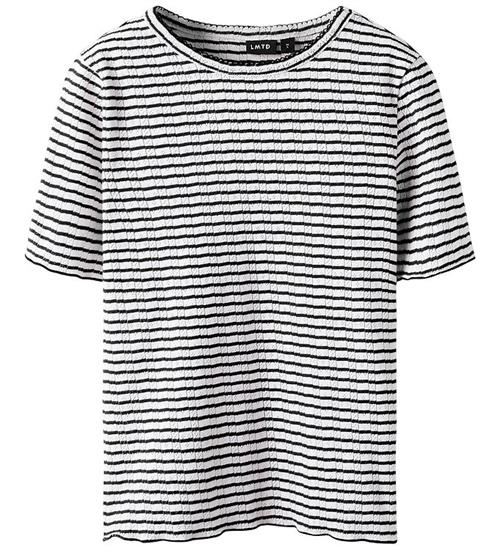 LMTD T-shirt - NlfSeher - Black Coffee/Hvid m. Hulmønster