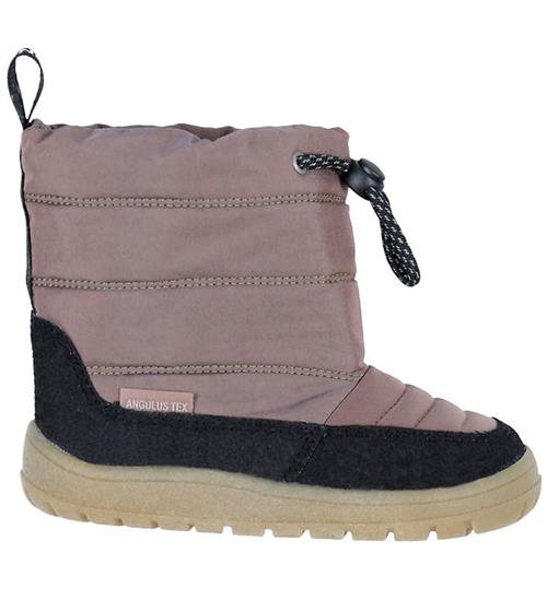 Se Angulus Vinterstøvler - Tex - Sort/Dusty Rouge ved KidsWorld