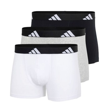 adidas 3P Active Flex Cotton Trunk Hvid/Grå bomuld Medium Herre