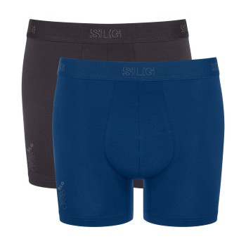 Sloggi 2P SLG Base Short Sort/Blå bomuld XX-Large Herre