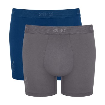 Sloggi 2P SLG Base Short Marineblå/Grå bomuld X-Large Herre