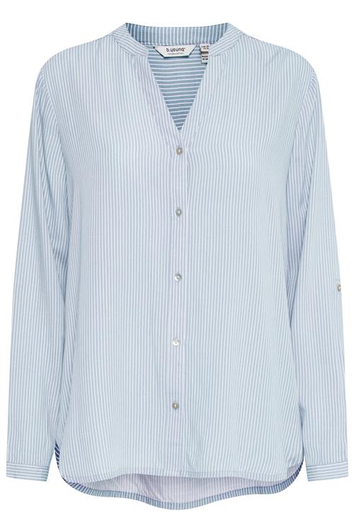 b.young Bluse  blå / hvid