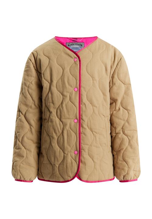 DREIMASTER Overgangsjakke 'Mimo'  mørkebeige / pink