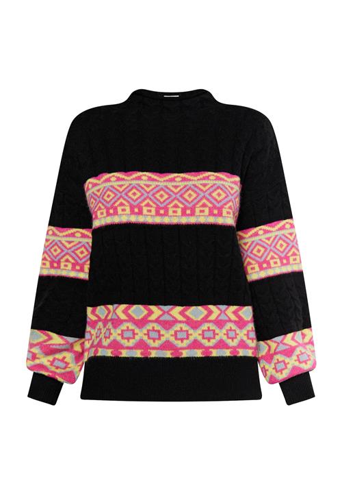 IZIA Pullover  gul / rød / sort