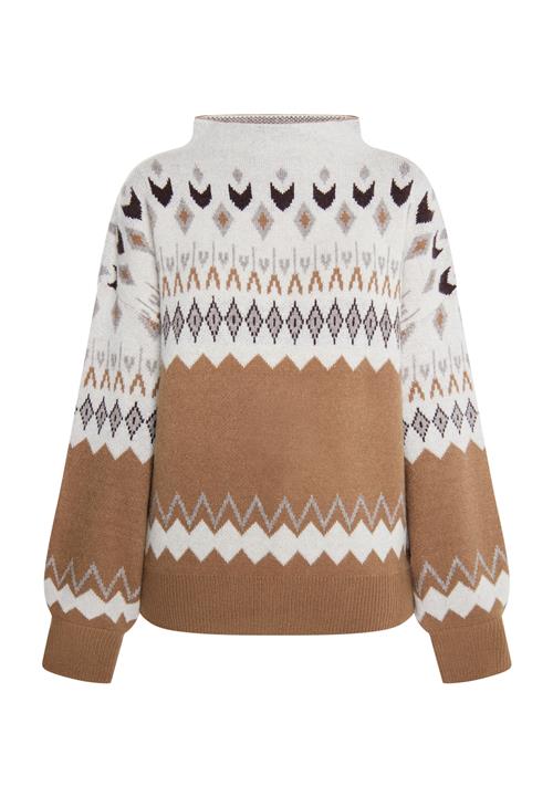 usha FESTIVAL Pullover 'Carnea'  beige / brun / mørkebrun / grå