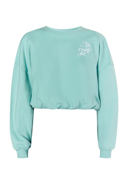 MYMO Sweatshirt 'Keepsudry'  aqua / hvid