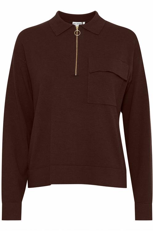 PULZ Jeans Pullover 'Sara'  mørkebrun
