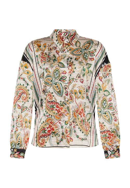 usha FESTIVAL Bluse  lysebeige / grøn / abrikos / rustrød
