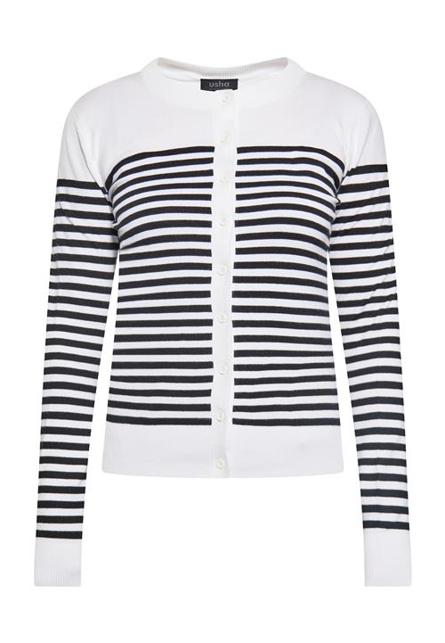 usha BLACK LABEL Cardigan  sort / hvid