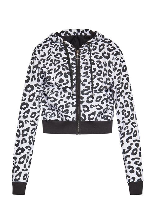 swirly Sweatjakke  sort / hvid