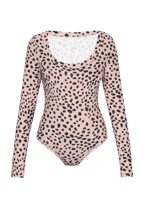 swirly Shirtbody  cappuccino / sort