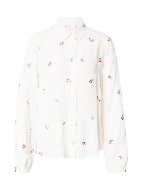 NÜMPH Bluse 'ERIKA'  grøn / lilla / pink / hvid