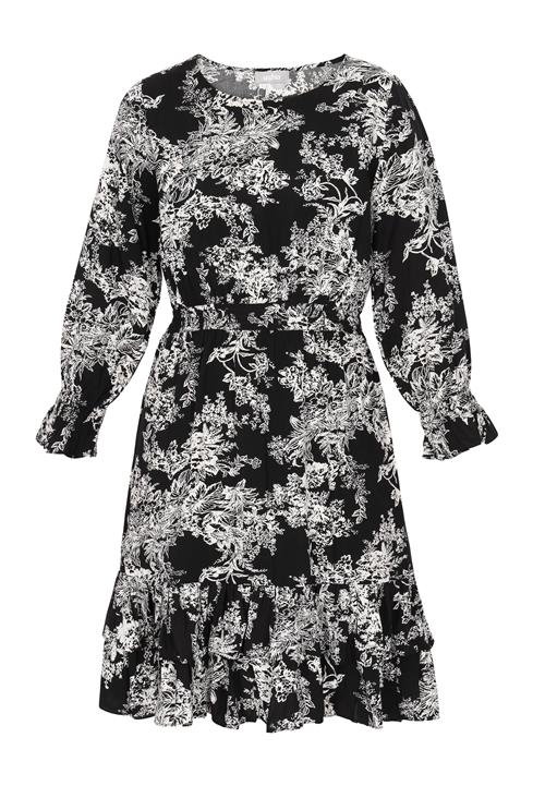 Se FELIPA Kjole 'Fashion Look'  sort / hvid ved About You