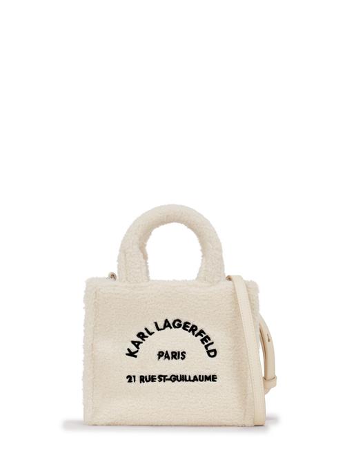 Karl Lagerfeld Håndtaske 'Rue St-Guillaume'  sort / hvid