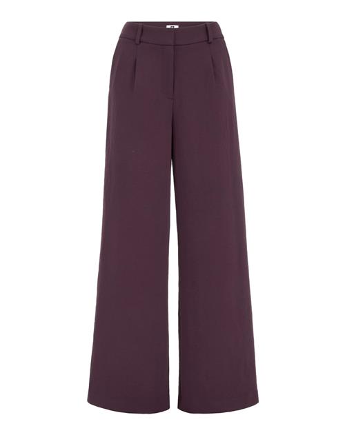 WE Fashion Bukser med lægfolder 'Studio'  aubergine