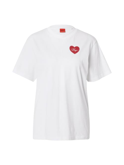 HUGO Shirts  blodrød / hvid