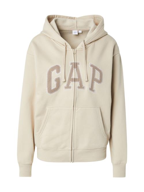 GAP Sweatjakke 'Heritage'  ecru / mokka / hvid