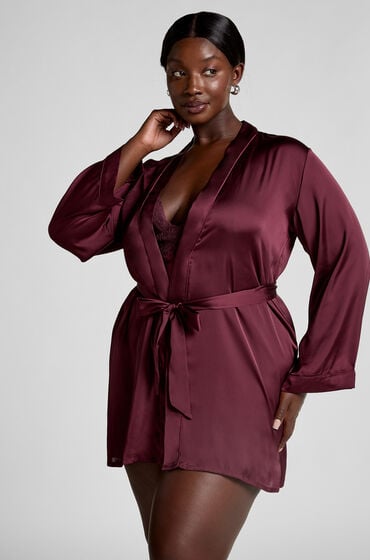 Hunkemöller Satin kimono rød