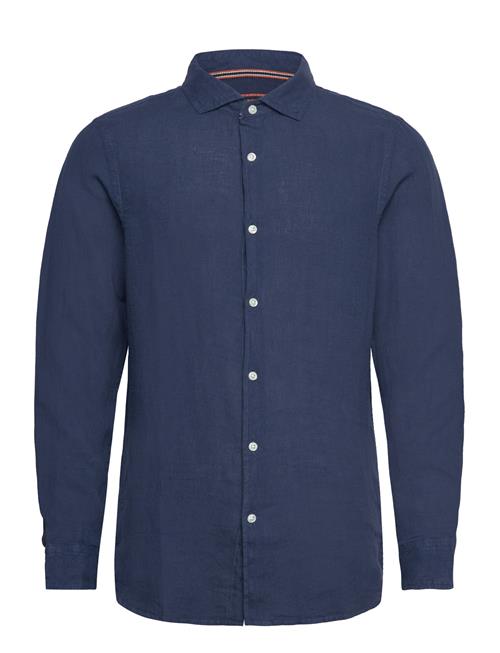 Se Vacation L/S Linen Shirt Superdry Navy ved Booztlet